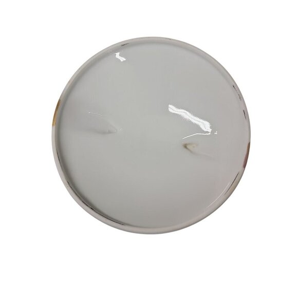 Q&EG Royal Austria Large Lidded Bowl Gold Trim Green Floral 4"T Double Handled - Picture 3 of 14